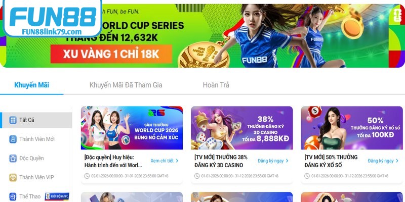 Hàng ngàn phần quà FUN88 giá trị đang chờ đón hội viên may mắn mỗi tuần