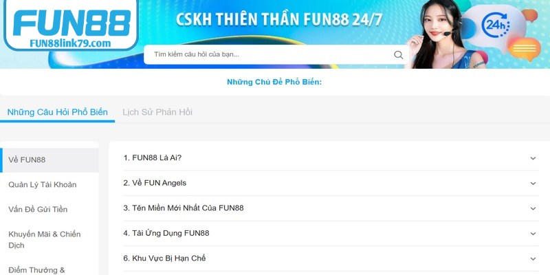 Đội ngũ chăm sóc khách hàng FUN88 luôn túc trực để hỗ trợ người chơi tận tình